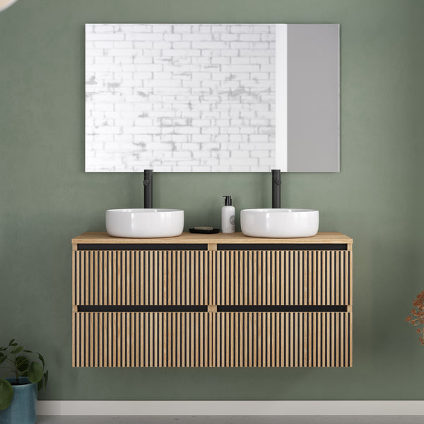 Meuble VENERIA Cosyneo 140cm double vasque à poser - design contemporain